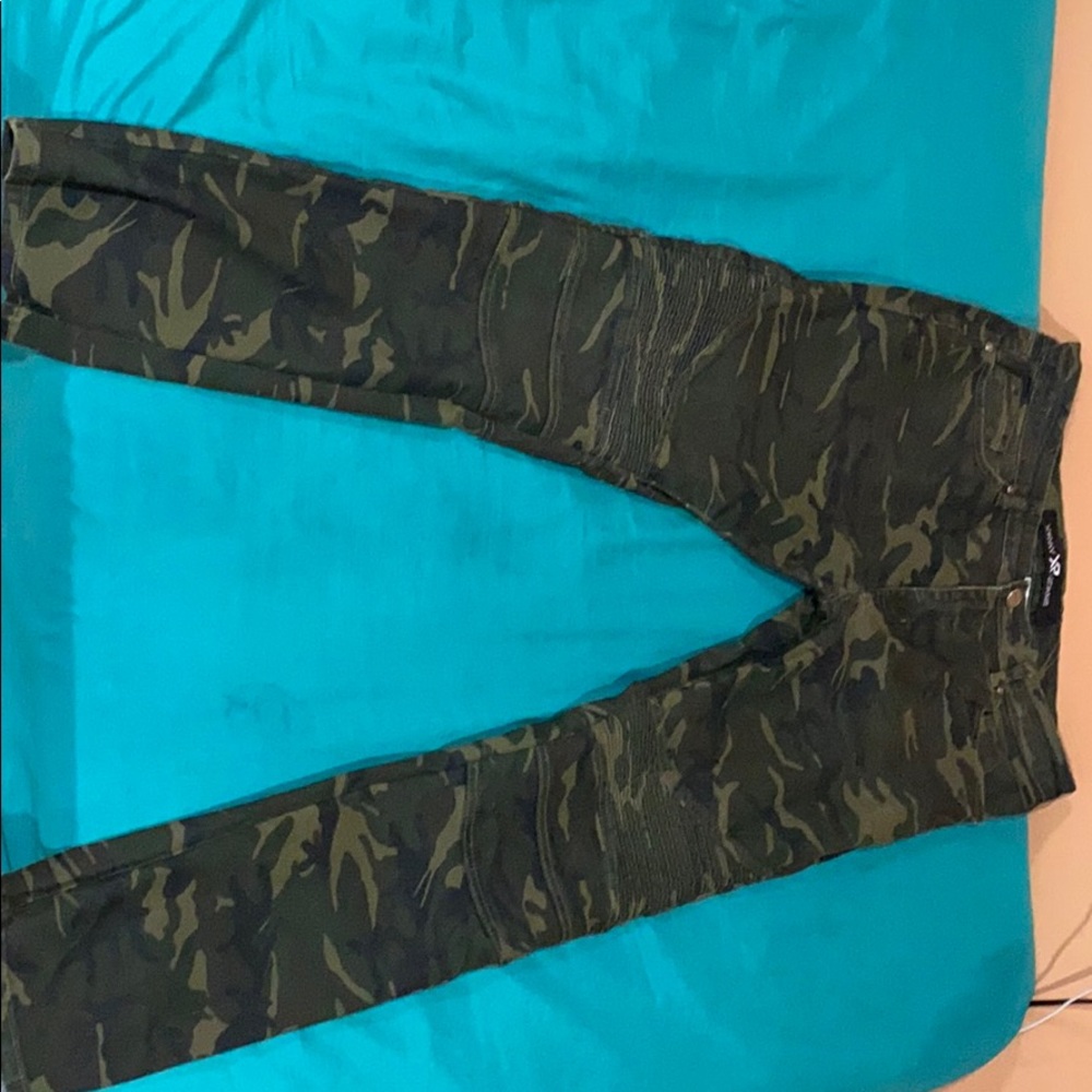 Camo Biker Jeans